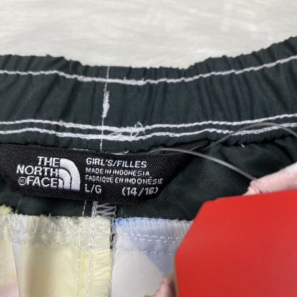 New THE NORTH FACE Flash Dry Class V Geometric Water Shorts Girls Youth 14/16 Lg - Picture 2 of 10